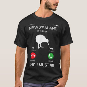 Neuseeland ruft an und ich muss gehen, zealand fun T-Shirt