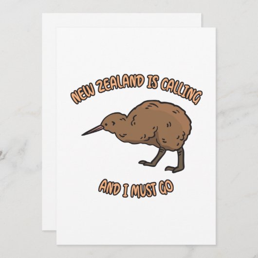 Neuseeland ruft feiertagskarte (Vorne/Hinten)