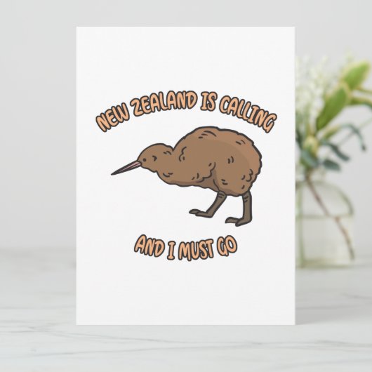 Neuseeland ruft feiertagskarte (Stehend Vorderseite)