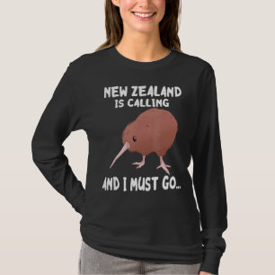 Neuseeland ruft Kiwi Bird Wildlife Animal B an T-Shirt