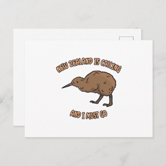 Neuseeland ruft postkarte (Vorne/Hinten)
