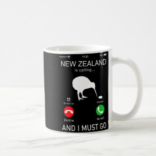 Neuseeland ruft und ich muss gehen, Zealand Funn Kaffeetasse