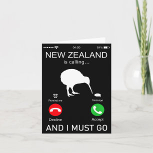 Neuseeland ruft und ich muss gehen, Zealand Funn Karte