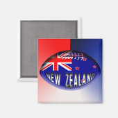 Neuseeland Rugby Ball Magnet (Vorderseite/Rückseite)