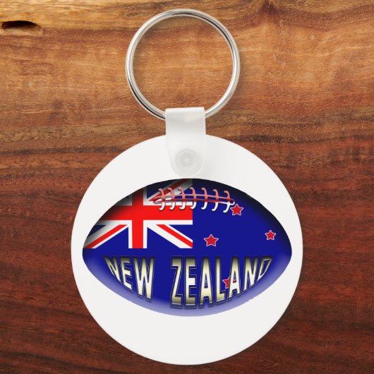 Neuseeland Rugby Ball Schlüsselanhänger (Vorderseite)