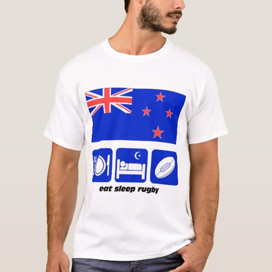 Neuseeland-Rugby T-Shirt (Vorderseite)