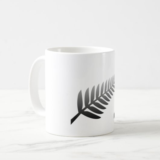 Neuseeland Rugby T Silver Fern Graphic for Rugby Kaffeetasse (Vorderseite Links)