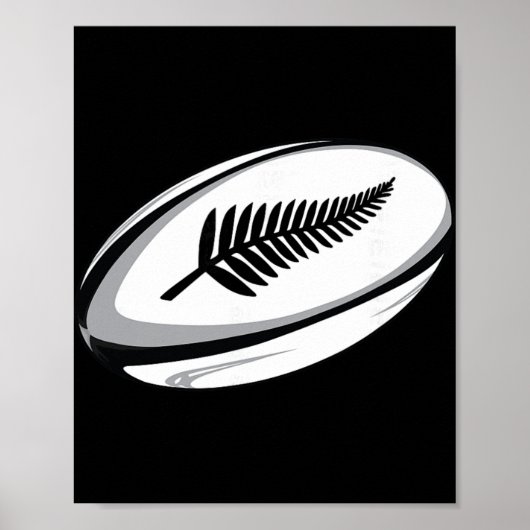 Neuseeland Rugby Trikot Poster (Vorne)