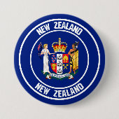 Neuseeland-RundEmblem Button (Vorderseite)