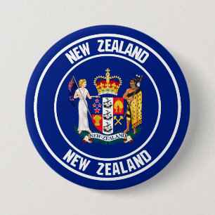 Neuseeland-RundEmblem Button