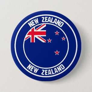 Neuseeland-RundEmblem Button