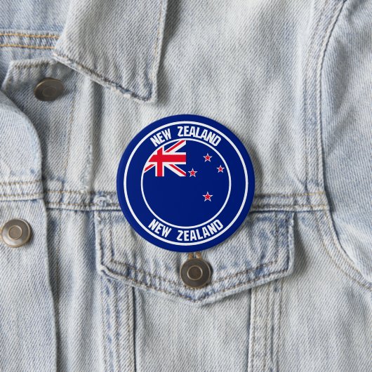 Neuseeland-RundEmblem Button (Beispiel)