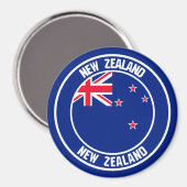 Neuseeland-RundEmblem Magnet (Vorderseite/Rückseite)