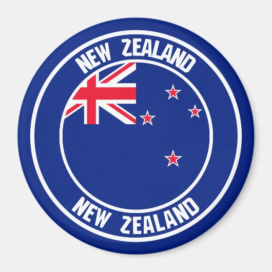 Neuseeland-RundEmblem Magnet (Vorne)