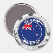 Neuseeland-RundEmblem Magnet (Vorderseite/Rückseite)