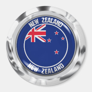 Neuseeland-RundEmblem Magnet