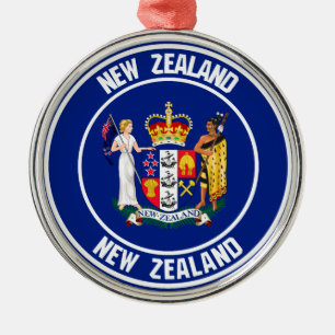 Neuseeland-Rundemblem Ornament Aus Metall