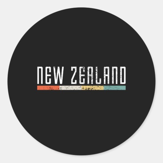 Neuseeland Runder Aufkleber (Vorderseite)