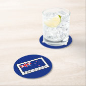 Neuseeland Runder Pappuntersetzer (Vor Ort)