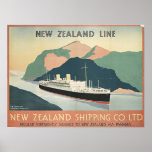 Neuseeland-Schifffahrtsgesellschaft Vintage Poster