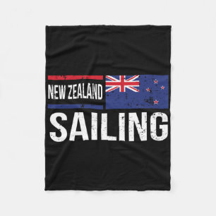 Neuseeland Segelflagge Segler Bootfahren Match Tee Fleecedecke
