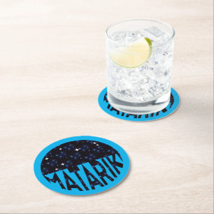 Neuseeland Seven Sisters Maori MATARIKI 2b Runder Pappuntersetzer