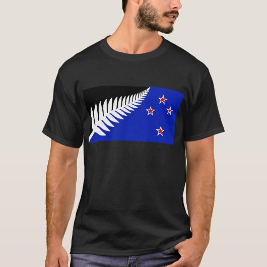 Neuseeland Silberfahne T-Shirt (Vorderseite)