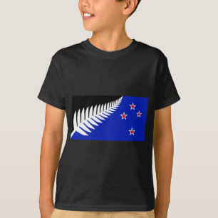 Neuseeland-Silberfarn-Flagge T-Shirt
