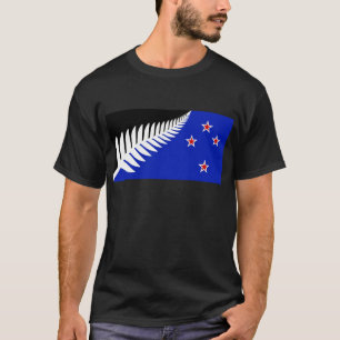 Neuseeland-Silberfarn-Flagge T-Shirt
