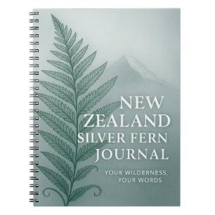 Neuseeland-Silberfarn-Journal – Wildnis  Notizblock