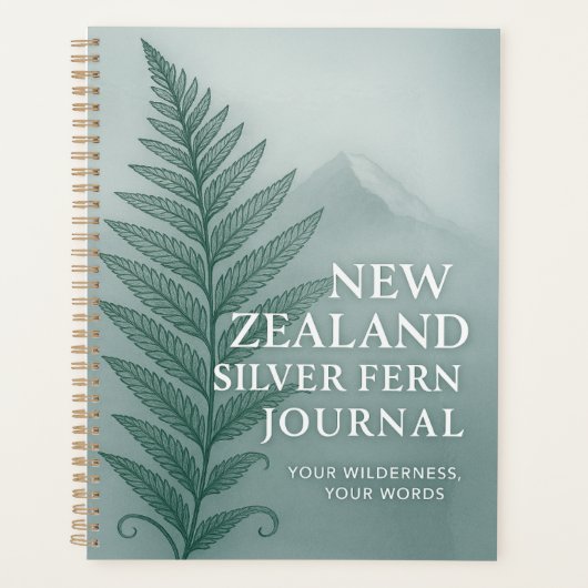 Neuseeland Silberfarn Journal – Wildnis Planer (Vorderseite)