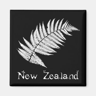 Neuseeland Silberfarn Quadrat Magnet
