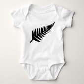 Neuseeland Silver Fern Baby Strampler (Vorderseite)