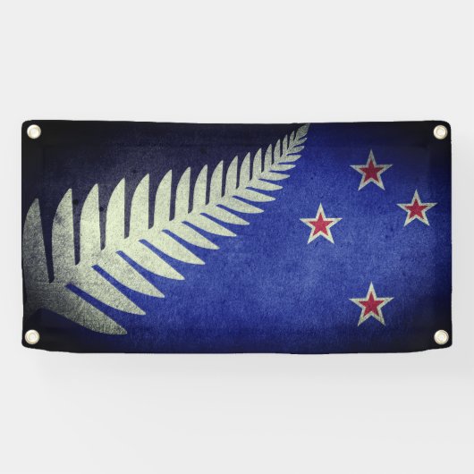 Neuseeland Silver Fern Banner (Horizontal)