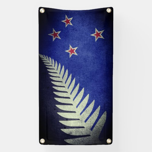 Neuseeland Silver Fern Banner (Vertikal)