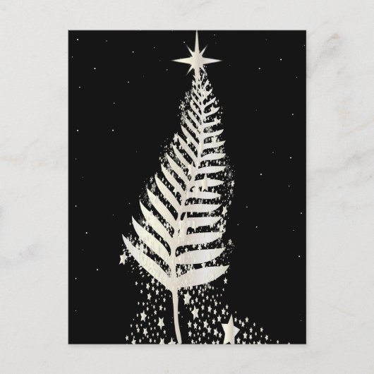 Neuseeland SIlver Fern Christmas Tree Feiertagspostkarte (Vorderseite)
