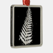 Neuseeland SIlver Fern Christmas Tree Silbernes Ornament (Rechts)
