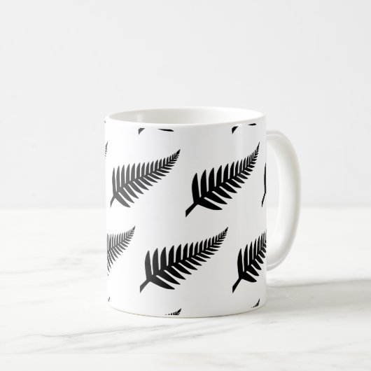 Neuseeland Silver Fern Kaffeetasse (VorderseiteRechts)