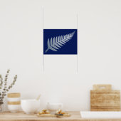Neuseeland Silver Fern Poster (Küche)