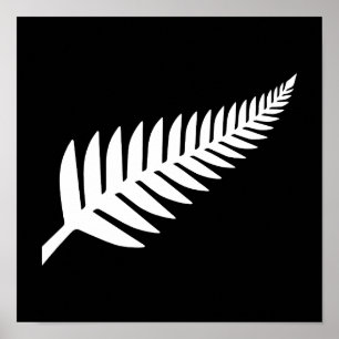 Neuseeland Silver Fern Poster
