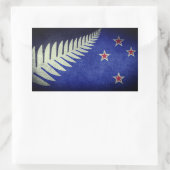 Neuseeland Silver Fern Rechteckiger Aufkleber (Tasche)