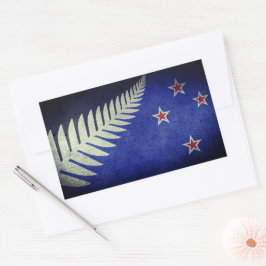 Neuseeland Silver Fern Rechteckiger Aufkleber
