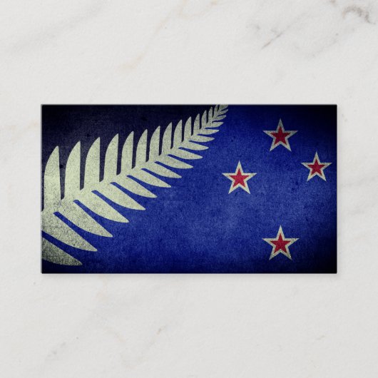 Neuseeland Silver Fern Visitenkarte (Vorderseite)