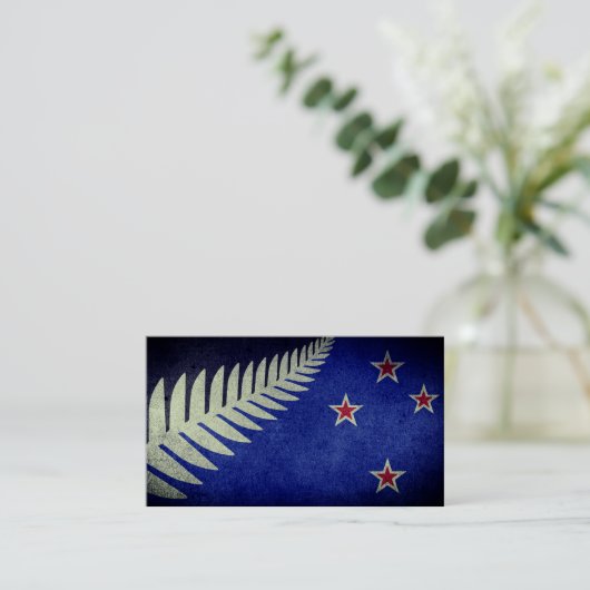 Neuseeland Silver Fern Visitenkarte (Stehend Vorderseite)