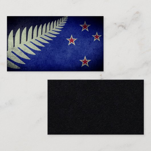 Neuseeland Silver Fern Visitenkarte (Vorne/Hinten)