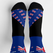Neuseeland Socken, Neuseeland Flaggenfarben / Spor Socken (Oben)