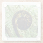 Neuseeland Souvenir Fern Koru Foto Glasuntersetzer (Rückseite)
