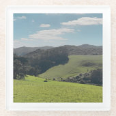 Neuseeland Souvenir Rolling Hills Foto Glasuntersetzer (Vorderseite)