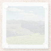 Neuseeland Souvenir Rolling Hills Foto Glasuntersetzer (Rückseite)