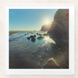 Neuseeland Souvenir West Coast Foto Glasuntersetzer